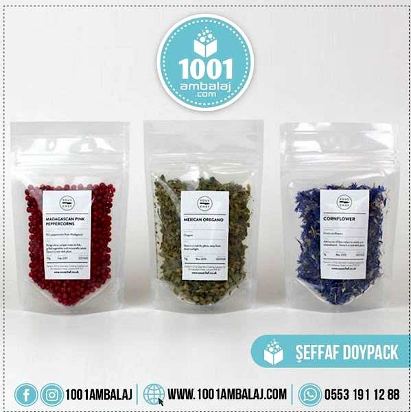 11X18,5 Cm 4 Baskılı Şeffaf Renkli İki Taraf İki Renk Doypack Torba 100 Gr /71/