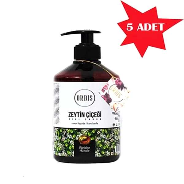 Sivi El Sabun 500 Ml Zeytin Çiçeği Orbis 5 Adet