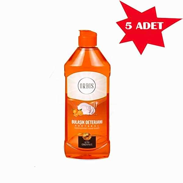 Bulaşik Deterjani 750 Ml Portakal Orbis 5 Adet