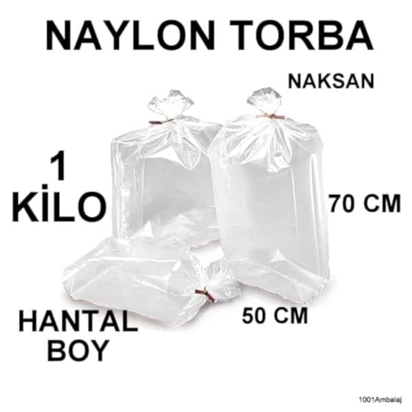 Naylon Torba 50X70 Cm Bakkaliye Torbası 1 Kilo Naksan