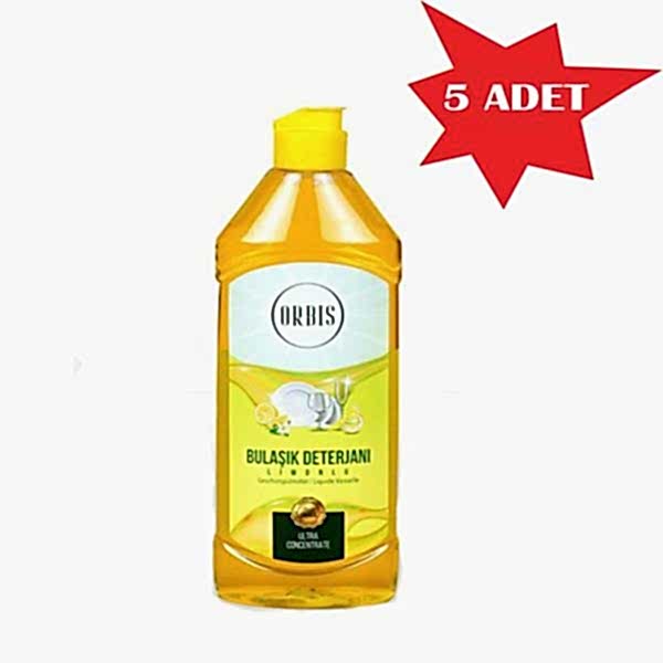 Bulaşik Deterjani 750 Ml Limon Orbis 5 Adet