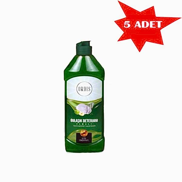 Bulaşik Deterjani 750 Ml Elma Orbis 5 Adet