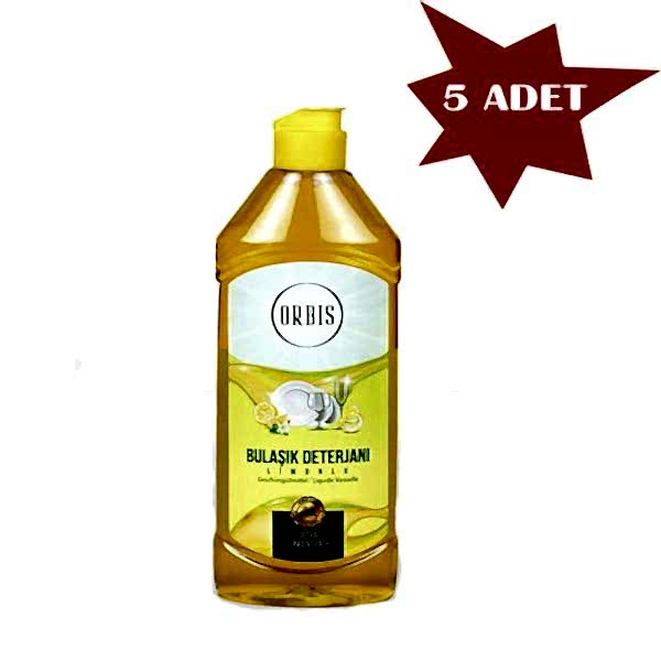 Bulaşik Deterjani 500 Ml Limon Orbis 5 Adet