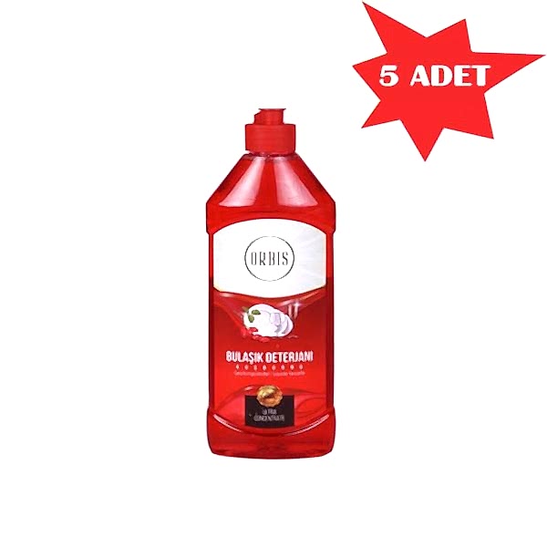 Bulaşik Deterjani 500 Ml Kuşburnu Orbis 5 Adet
