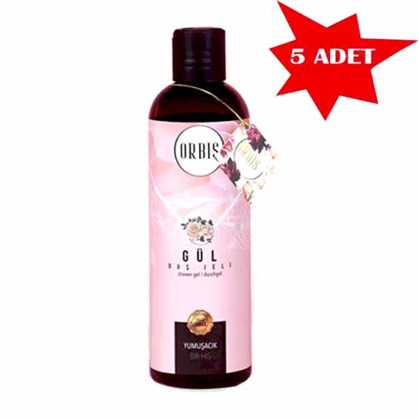 Duş Jeli 400 Ml Gül Orbis 5 Adet