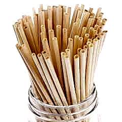 Ahşap Pipet Buğday Sapı Boy 15 Cm Çap 4-6 Mm 500 Adet