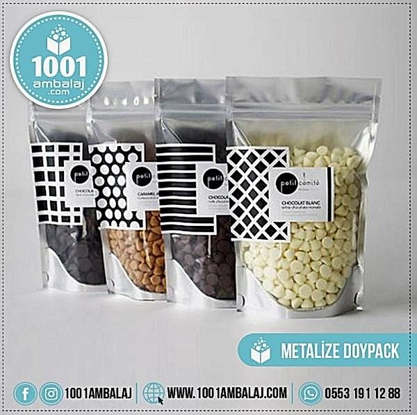 18X29 Cm 3 Baskılı Ön Şeffaf Arka Metalize Renkli Tek Taraf Üç Renk Doypack Torba 750 Gr /59/