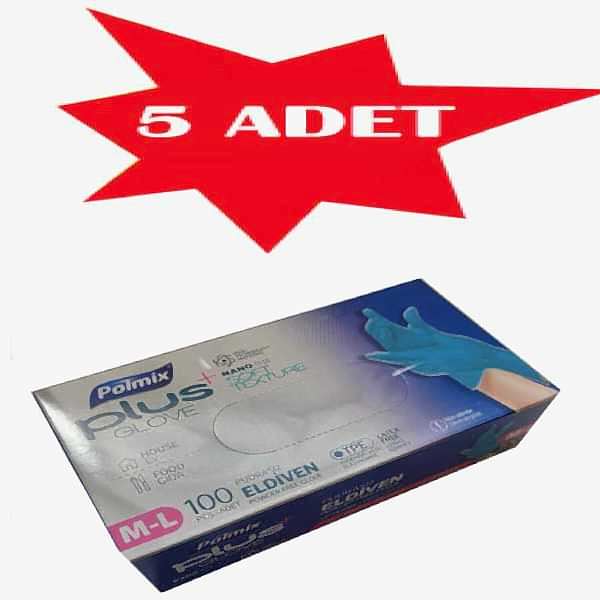 Eldiven Hibrit Polietilen Mavi Flex Polmix Plus 5 Kutu 500 Adet