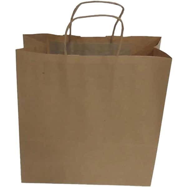 Kraft kağıt Çanta 25X12X31 Cm Kraft 100 Adet