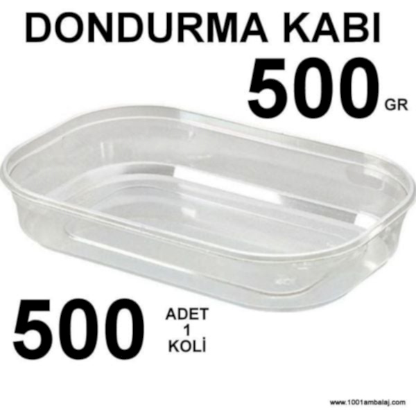 Dondurma kabı Plastik 500 Gram 100 Lü 5 Paket 1 Koli