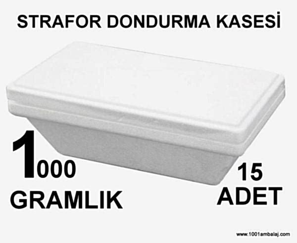 Strafor Dondurma Kasesi 1000 Gr Lik 15 Adet 1001 Ambalaj