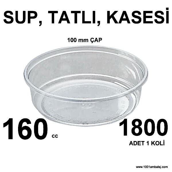 Plastik Sup Kasesi 100 Mm Çap 160 Cc 100 Lü 18 Paket 1 Koli