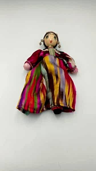 El Yapimi Bez + Ahşap Bebek Genç Kiz Ölçü 22X13 Cm