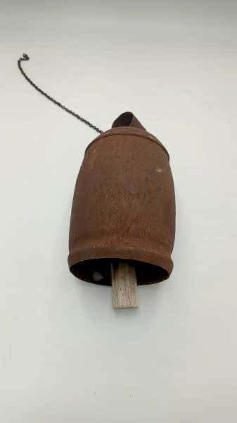 El Yapimi Çok Eski Büyük Boy Çan Ölçü 21X10 Cm