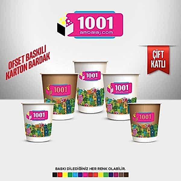 Dijital Baskılı 7 Oz Karton Bardak Tek Kat Duvarlı Beyaz Sicak Soğuk