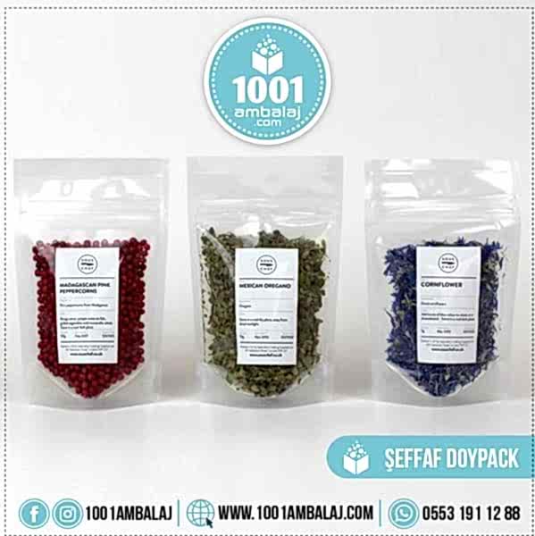 18X29 Cm 4 Baskılı Şeffaf Renkli İki Taraf İki Renk Doypack Torba 750 Gr /74/