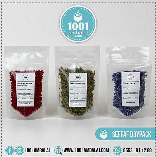 16X27 Cm 4 Baskılı Şeffaf Renkli İki Taraf İki Renk Doypack Torba 500 Gr /73/