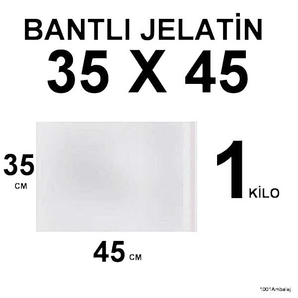 Bantlı Jelatin Torba 35X45 Cm 1 Kilo 1001 Ambalaj