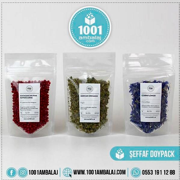 13X22,5 Cm 2 Baskılı Şeffaf Renkli Tek Taraf İki Renk Doypack Torba 250 Gr /72/