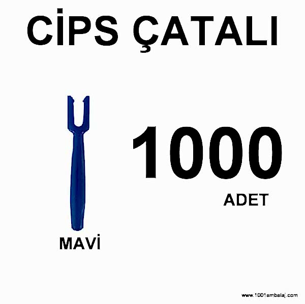 Cips Çatali 1000 Adet Mavi 1001 Ambalaj