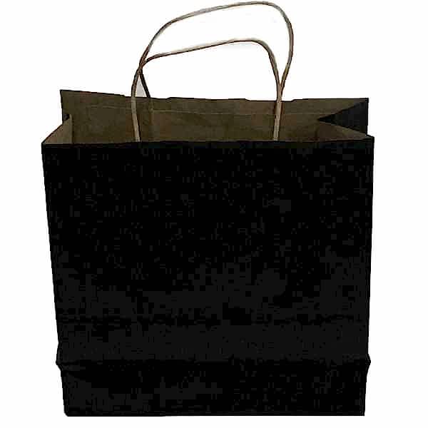 Kraft kağıt Çanta 25X12X31 Cm Siyah 25 Adet
