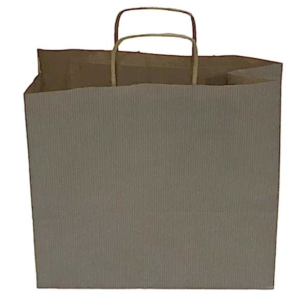 Kraft kağıt Çanta 25X12X31 Cm Gümüş 100 Adet