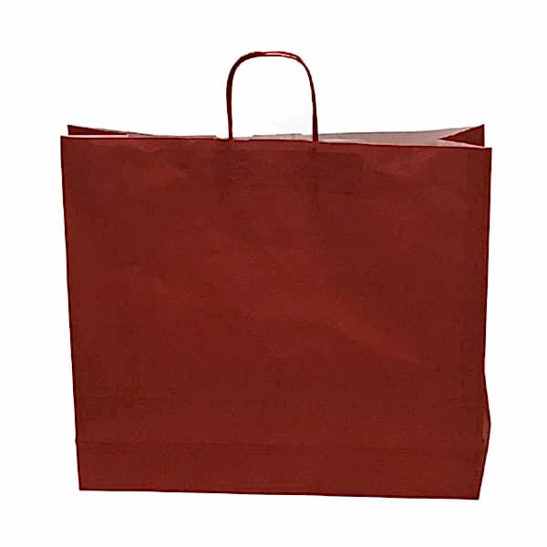 Kraft kağıt Çanta 19X8X24 Cm Kırmızı 100 Adet