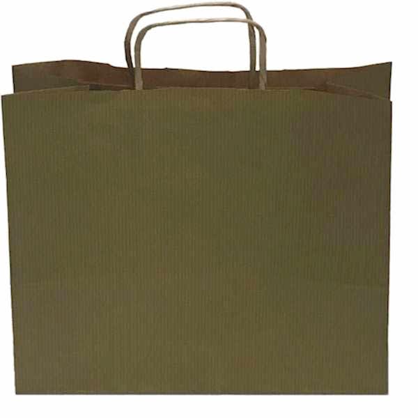 Kraft kağıt Çanta 25X12X31 Cm Altın 50 Adet