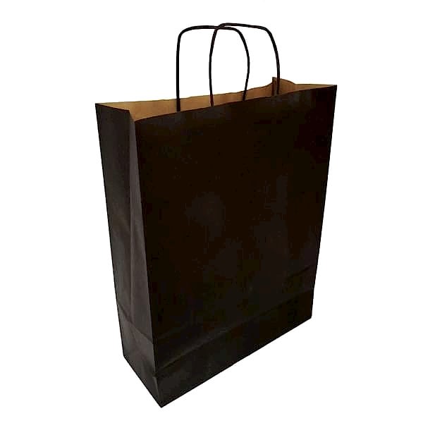 Kraft kağıt Çanta 32X12X41 Cm Siyah 50 Adet