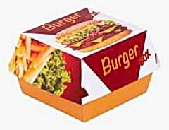Hamburger Kutusu Fast Food Resmi Baskılı Küçük Boy 100 Adet