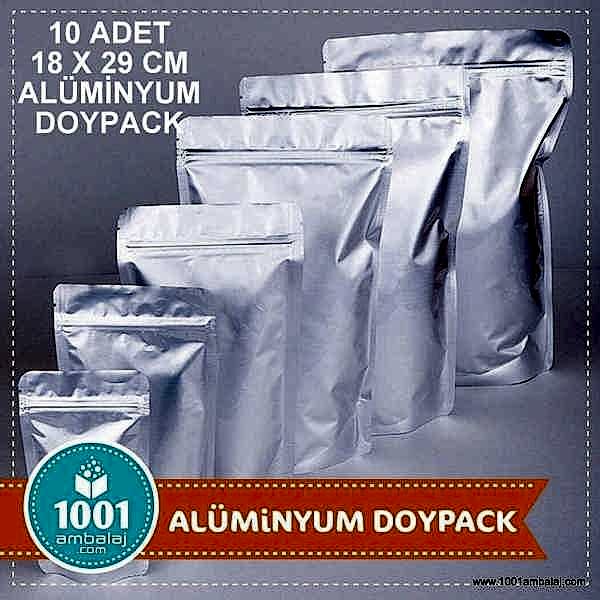 18X29 Cm Alüminyum * 10 Adet * Kilitli Doypack Torba 750 Gr /05/