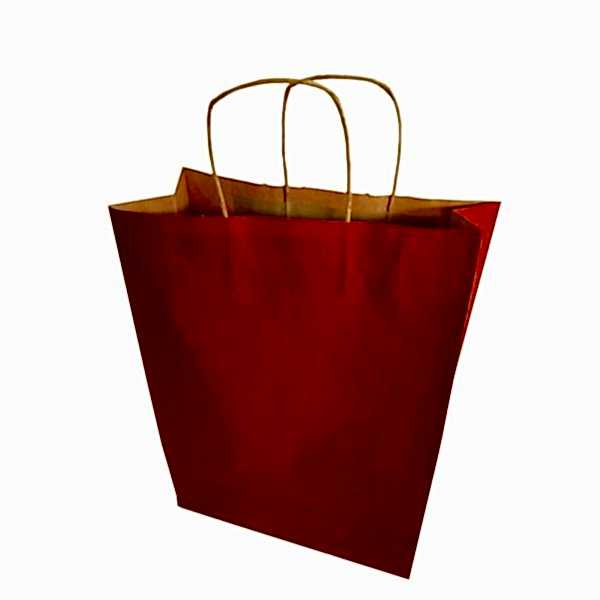 Kraft kağıt Çanta 32X12X41 Cm Bordo 25 Adet
