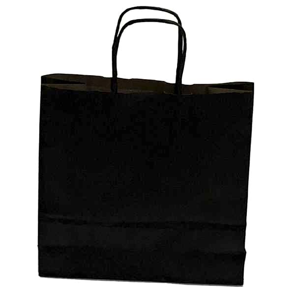 Kraft kağıt Çanta 25X12X31 Cm Siyah 50 Adet