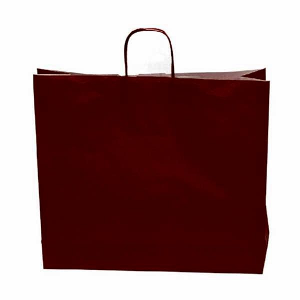 Kraft kağıt Çanta 19X8X24 Cm Kırmızı 25 Adet
